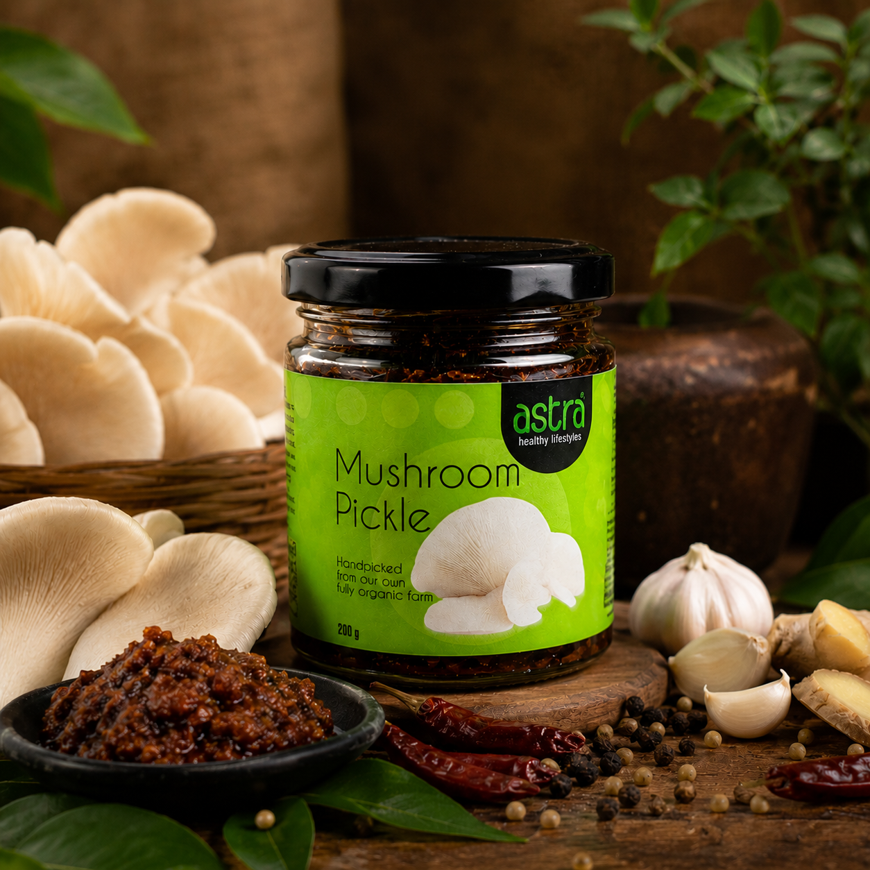 Astra Mushroom Pickle bottle